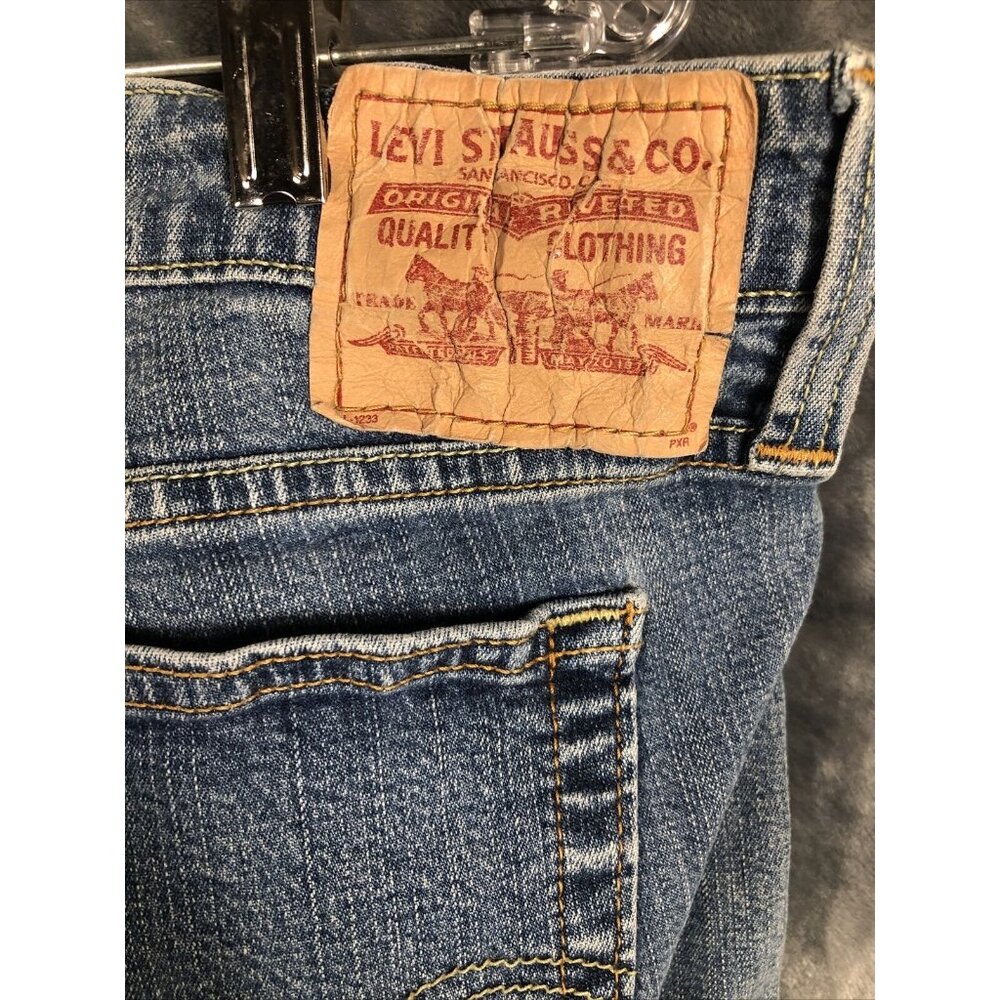Levi's 518 Super Low JR Size 19 Denim Blue Jeans Cotton Blend Boot Cut - Picture 11 of 15